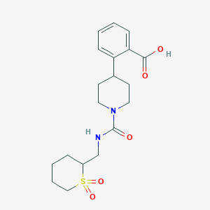 2-[1-[(1,1-Dioxothian-2-yl)methylcarbamoyl]piperidin-4-yl]benzoic acid