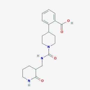 2-[1-[(2-Oxopiperidin-3-yl)methylcarbamoyl]piperidin-4-yl]benzoic acid