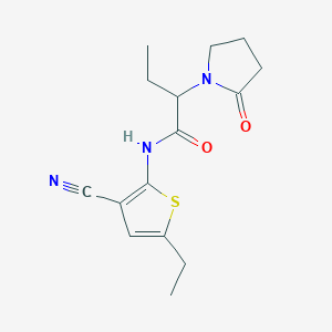 N-(3-cyano-5-ethylthiophen-2-yl)-2-(2-oxopyrrolidin-1-yl)butanamide