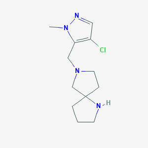 7-[(4-Chloro-2-methylpyrazol-3-yl)methyl]-1,7-diazaspiro[4.4]nonane