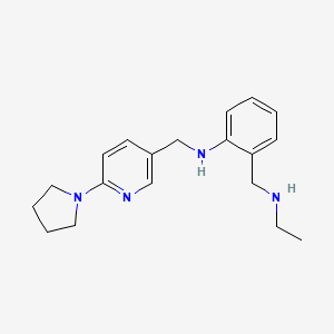 2-(ethylaminomethyl)-N-[(6-pyrrolidin-1-ylpyridin-3-yl)methyl]aniline