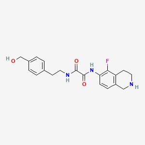 N'-(5-fluoro-1,2,3,4-tetrahydroisoquinolin-6-yl)-N-[2-[4-(hydroxymethyl)phenyl]ethyl]oxamide