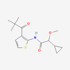 2-cyclopropyl-N-[3-(2,2-dimethylpropanoyl)thiophen-2-yl]-2-methoxyacetamide