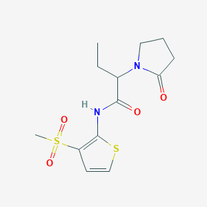 N-(3-methylsulfonylthiophen-2-yl)-2-(2-oxopyrrolidin-1-yl)butanamide