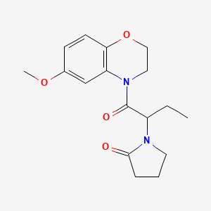 1-[1-(6-Methoxy-2,3-dihydro-1,4-benzoxazin-4-yl)-1-oxobutan-2-yl]pyrrolidin-2-one