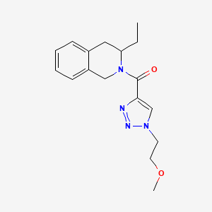 (3-ethyl-3,4-dihydro-1H-isoquinolin-2-yl)-[1-(2-methoxyethyl)triazol-4-yl]methanone