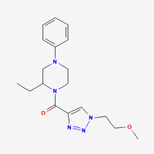 (2-Ethyl-4-phenylpiperazin-1-yl)-[1-(2-methoxyethyl)triazol-4-yl]methanone