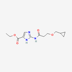 ethyl 2-[3-(cyclopropylmethoxy)propanoylamino]-1H-imidazole-5-carboxylate