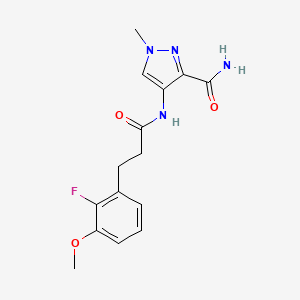 4-[3-(2-Fluoro-3-methoxyphenyl)propanoylamino]-1-methylpyrazole-3-carboxamide