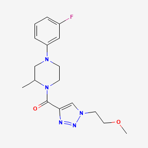 [4-(3-Fluorophenyl)-2-methylpiperazin-1-yl]-[1-(2-methoxyethyl)triazol-4-yl]methanone