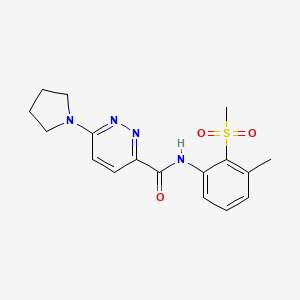 N-(3-methyl-2-methylsulfonylphenyl)-6-pyrrolidin-1-ylpyridazine-3-carboxamide