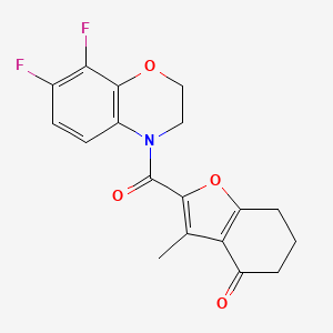 2-(7,8-difluoro-2,3-dihydro-1,4-benzoxazine-4-carbonyl)-3-methyl-6,7-dihydro-5H-1-benzofuran-4-one