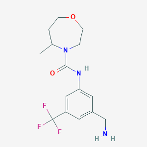 N-[3-(aminomethyl)-5-(trifluoromethyl)phenyl]-5-methyl-1,4-oxazepane-4-carboxamide