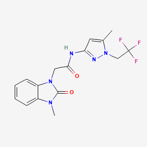 2-(3-methyl-2-oxobenzimidazol-1-yl)-N-[5-methyl-1-(2,2,2-trifluoroethyl)pyrazol-3-yl]acetamide