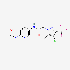 N-[6-[acetyl(methyl)amino]pyridin-3-yl]-2-[4-chloro-5-methyl-3-(trifluoromethyl)pyrazol-1-yl]acetamide