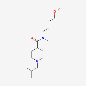 N-(4-methoxybutyl)-N-methyl-1-(2-methylpropyl)piperidine-4-carboxamide