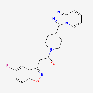 2-(5-Fluoro-1,2-benzoxazol-3-yl)-1-[4-([1,2,4]triazolo[4,3-a]pyridin-3-yl)piperidin-1-yl]ethanone