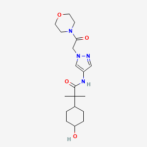 2-(4-hydroxycyclohexyl)-2-methyl-N-[1-(2-morpholin-4-yl-2-oxoethyl)pyrazol-4-yl]propanamide