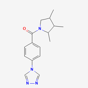 molecular formula C16H20N4O B7242892 [4-(1,2,4-Triazol-4-yl)phenyl]-(2,3,4-trimethylpyrrolidin-1-yl)methanone 