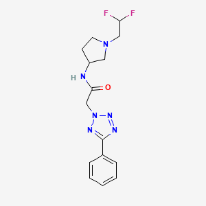 N-[1-(2,2-difluoroethyl)pyrrolidin-3-yl]-2-(5-phenyltetrazol-2-yl)acetamide