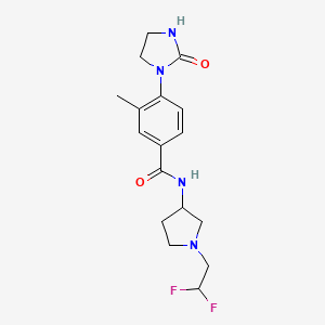 N-[1-(2,2-difluoroethyl)pyrrolidin-3-yl]-3-methyl-4-(2-oxoimidazolidin-1-yl)benzamide