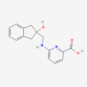 6-[(2-Hydroxy-1,3-dihydroinden-2-yl)methylamino]pyridine-2-carboxylic acid