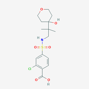 2-Chloro-4-[[2-(4-hydroxyoxan-4-yl)-2-methylpropyl]sulfamoyl]benzoic acid