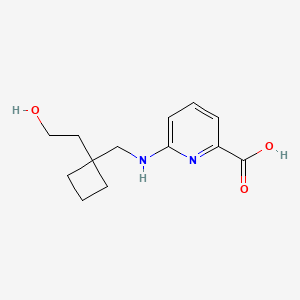 6-[[1-(2-Hydroxyethyl)cyclobutyl]methylamino]pyridine-2-carboxylic acid