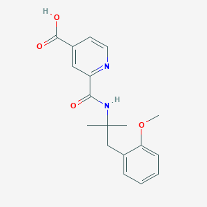 2-[[1-(2-Methoxyphenyl)-2-methylpropan-2-yl]carbamoyl]pyridine-4-carboxylic acid