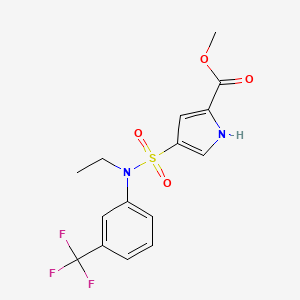 methyl 4-[ethyl-[3-(trifluoromethyl)phenyl]sulfamoyl]-1H-pyrrole-2-carboxylate