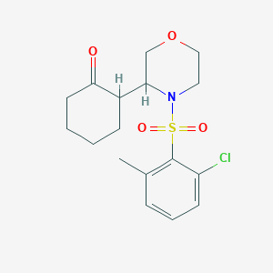 2-[4-(2-Chloro-6-methylphenyl)sulfonylmorpholin-3-yl]cyclohexan-1-one