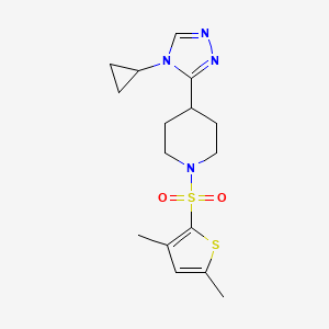 4-(4-Cyclopropyl-1,2,4-triazol-3-yl)-1-(3,5-dimethylthiophen-2-yl)sulfonylpiperidine