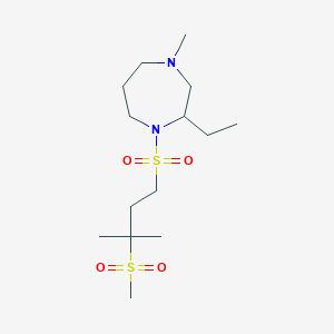 2-Ethyl-4-methyl-1-(3-methyl-3-methylsulfonylbutyl)sulfonyl-1,4-diazepane