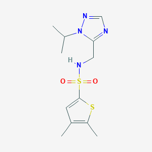 4,5-dimethyl-N-[(2-propan-2-yl-1,2,4-triazol-3-yl)methyl]thiophene-2-sulfonamide