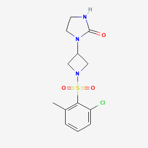 1-[1-(2-Chloro-6-methylphenyl)sulfonylazetidin-3-yl]imidazolidin-2-one