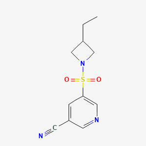 5-(3-Ethylazetidin-1-yl)sulfonylpyridine-3-carbonitrile