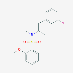 N-[1-(3-fluorophenyl)propan-2-yl]-2-methoxy-N-methylbenzenesulfonamide