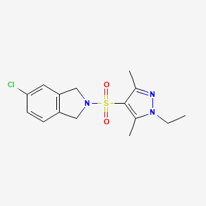 5-Chloro-2-(1-ethyl-3,5-dimethylpyrazol-4-yl)sulfonyl-1,3-dihydroisoindole