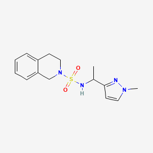 N-[1-(1-methylpyrazol-3-yl)ethyl]-3,4-dihydro-1H-isoquinoline-2-sulfonamide