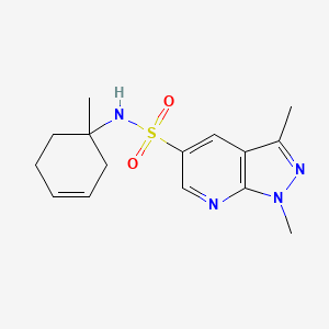 1,3-dimethyl-N-(1-methylcyclohex-3-en-1-yl)pyrazolo[3,4-b]pyridine-5-sulfonamide