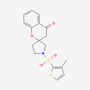 1'-(3-methylthiophen-2-yl)sulfonylspiro[3H-chromene-2,3'-pyrrolidine]-4-one