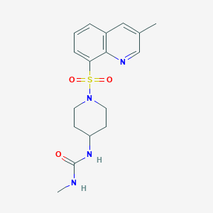 1-Methyl-3-[1-(3-methylquinolin-8-yl)sulfonylpiperidin-4-yl]urea