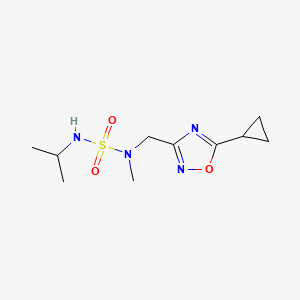 5-Cyclopropyl-3-[[methyl(propan-2-ylsulfamoyl)amino]methyl]-1,2,4-oxadiazole