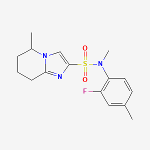 N-(2-fluoro-4-methylphenyl)-N,5-dimethyl-5,6,7,8-tetrahydroimidazo[1,2-a]pyridine-2-sulfonamide