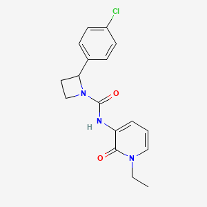 2-(4-chlorophenyl)-N-(1-ethyl-2-oxopyridin-3-yl)azetidine-1-carboxamide