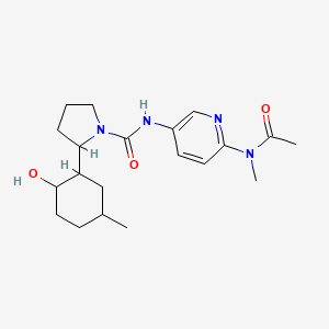 N-[6-[acetyl(methyl)amino]pyridin-3-yl]-2-(2-hydroxy-5-methylcyclohexyl)pyrrolidine-1-carboxamide