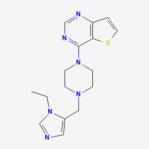 4-[4-[(3-Ethylimidazol-4-yl)methyl]piperazin-1-yl]thieno[3,2-d]pyrimidine