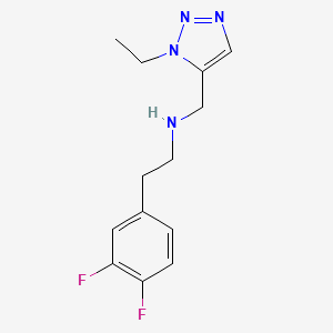 2-(3,4-difluorophenyl)-N-[(3-ethyltriazol-4-yl)methyl]ethanamine