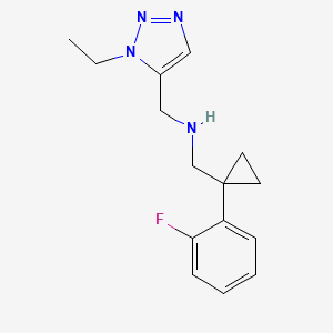 1-(3-ethyltriazol-4-yl)-N-[[1-(2-fluorophenyl)cyclopropyl]methyl]methanamine