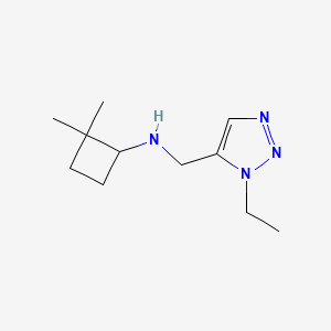 N-[(3-ethyltriazol-4-yl)methyl]-2,2-dimethylcyclobutan-1-amine